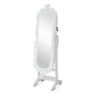 MDF Wood Antique Noble Oval Jewelry Cabinet 160cm Height With Mirror